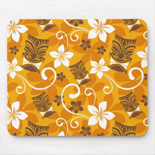 LUAU TIKI PATTERN (ORANGE) MOUSEPAD (Vorne)