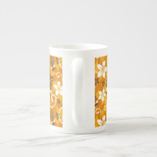 LUAU TIKI PATTERN (ORANGE) PORZELLANTASSE (Rückseite)