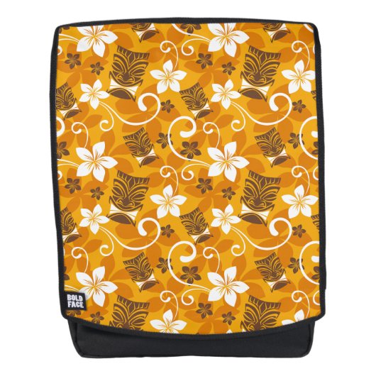 LUAU TIKI PATTERN (ORANGE) RUCKSACK (Vorderseite)