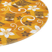 LUAU TIKI PATTERN (ORANGE) SCHNEIDEBRETT (Ecke)