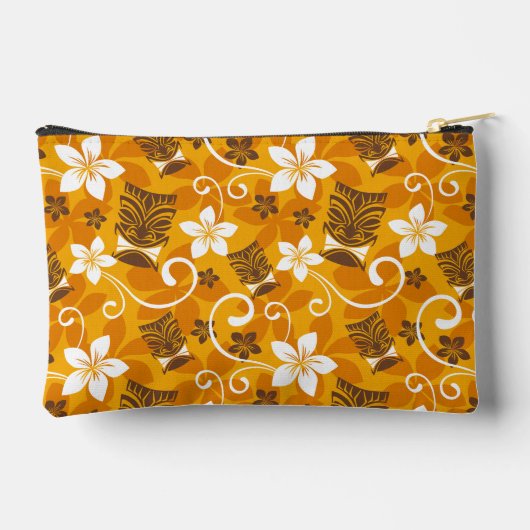 LUAU TIKI PATTERN (ORANGE) ZUBEHÖRTASCHE (Rückseite)