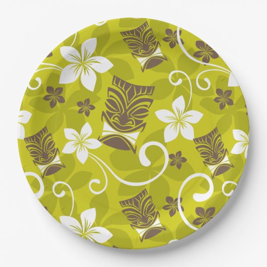 LUAU TIKI PATTERN PAPPTELLER (Vorderseite)