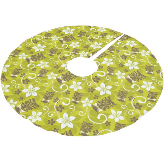 LUAU TIKI PATTERN POLYESTER WEIHNACHTSBAUMDECKE (Schrägansicht)