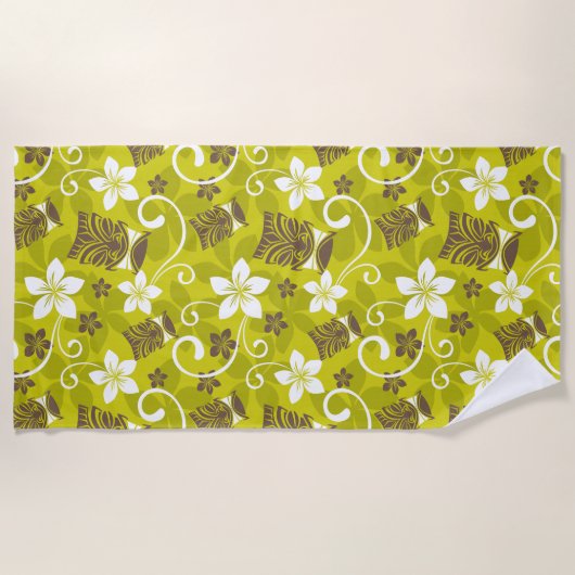 LUAU TIKI PATTERN STRANDTUCH (Vorderseite)