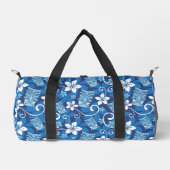 LUAU TIKI PATTTERN (HELLBLAU) DUFFLE BAG (Vorderseite)