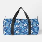 LUAU TIKI PATTTERN (HELLBLAU) DUFFLE BAG (Rückseite)