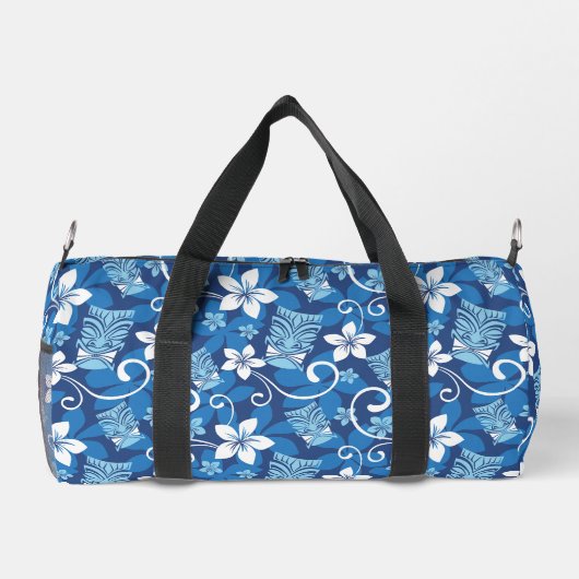 LUAU TIKI PATTTERN (HELLBLAU) DUFFLE BAG (Rückseite)