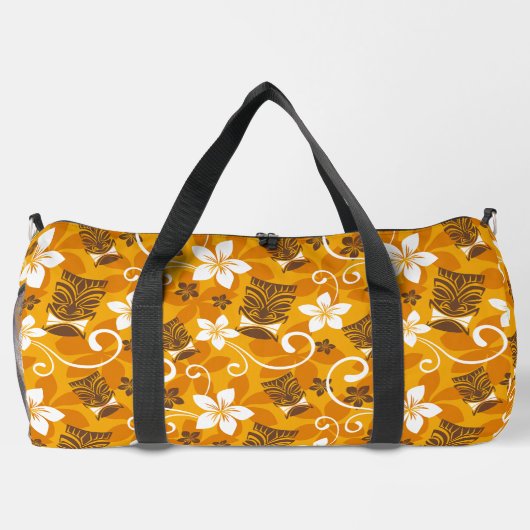 LUAU TIKI PATTTERN (ORANGE) DUFFLE BAG (Rückseite)