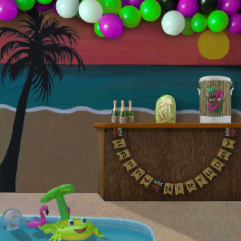 Luau Totems Bamboo Happy Birthday Wimpelkette