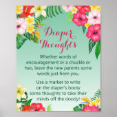 Luau Tropical Baby Duschzeichen Poster (Vorne)