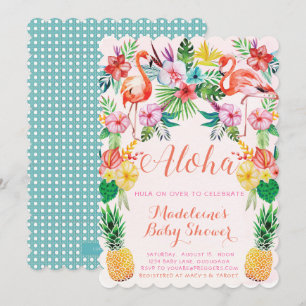 Luau Tropical Baby Shower Einladung