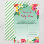 Luau Tropical Baby Shower Game PRINTED (Vorne/Hinten)