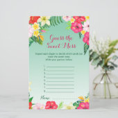 Luau Tropical Baby Shower Game PRINTED (Stehend Vorderseite)