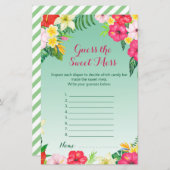 Luau Tropical Baby Shower Game PRINTED (Vorne/Hinten)