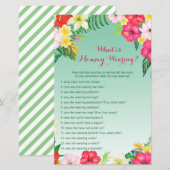 Luau Tropical Baby Shower Game PRINTED (Vorne/Hinten)