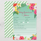 Luau Tropical Baby Shower Game PRINTED (Vorne/Hinten)