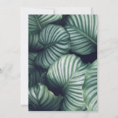 Luau Tropical Blätter Gold Ananas Hochzeit Einladung (Rückseite)