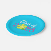 Luau Tropical Blue Abschluss Paper Teller (Schrägansicht)