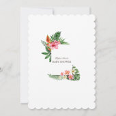 Luau Tropical Blume Invitación de Baby Shower Einladung (Rückseite)