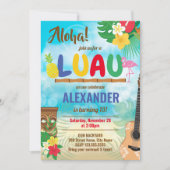 Luau Tropical Boy Birthday Party (Vorderseite)