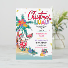 Luau Tropical Christmas Party Einladung Card