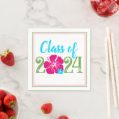 Luau Tropical Class of 2024 Abschluss Paper Serviette (Beispiel)