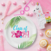 Luau Tropical Class of 2024 Graduation Party Pappteller (Party)