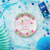 Luau Tropical Floral Girl 1. Geburtstag Pappteller (Party)