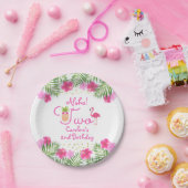 Luau Tropical Floral Girl 2. Geburtstag Pappteller (Party)