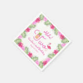 Luau Tropical Floral Girl 2. Geburtstag Serviette (Ecke)