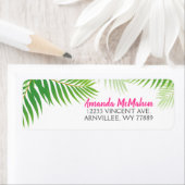 Luau Tropical Foliage Rücksendeadressen-Aufklebers (Insitu)