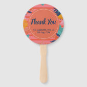 Luau Tropical Foto Geburtstagsfan Fächer (Rückseite)