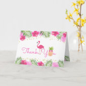 Luau Tropical Girl Erster Geburtstag Vielen Dank Karte (Gelbe Blume)
