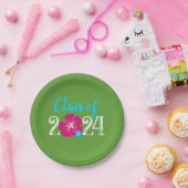 Luau Tropical Green Abschluss Paper Tellers Pappteller (Party)