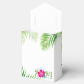 Luau Tropical Hibiskus Abschluss White Geschenkschachtel (Geöffnet)