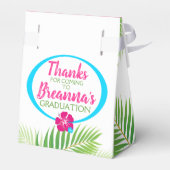 Luau Tropical Hibiskus Abschluss White Geschenkschachtel (Rückseite)