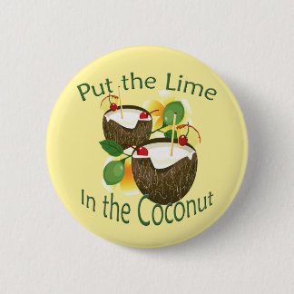 Luau Tropical Party Funny Coconut Drink Taste Button