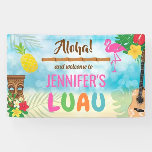 Luau Tropical Theme Banner (Horizontal)