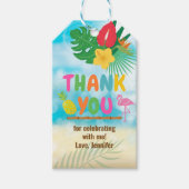 Luau Tropical Theme Geschenkanhänger (Vorderseite)