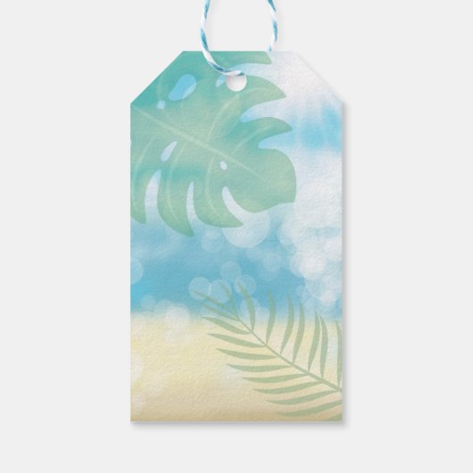 Luau Tropical Theme Geschenkanhänger (Rückseite)