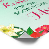 Luau Tropical Welcome Sign - Brautparty Sign Poster (Ecke)