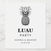 Luau tropisches Party mit Ananas-Weinetikett Weinetikett (Einzelnes Label)