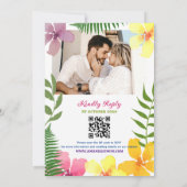 Luau-Verlobungsparty-QR-Code Einladung (Rückseite)