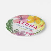 Luau-Verlobungsparty Tropisch Pappteller (Schrägansicht)