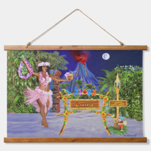 LUAU WANDTEPPICH MIT HOLZRAHMEN