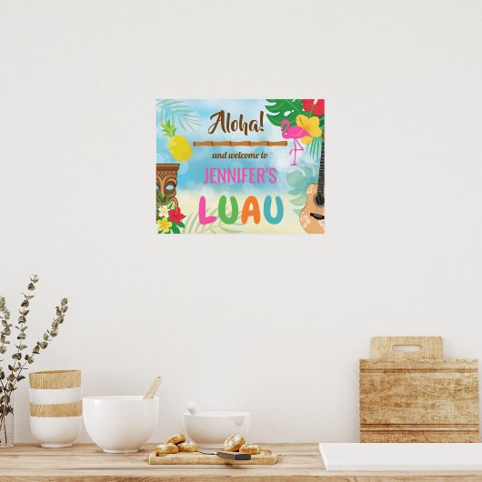 Luau Welcome Print, Value Poster Paper (Matte) (Küche)