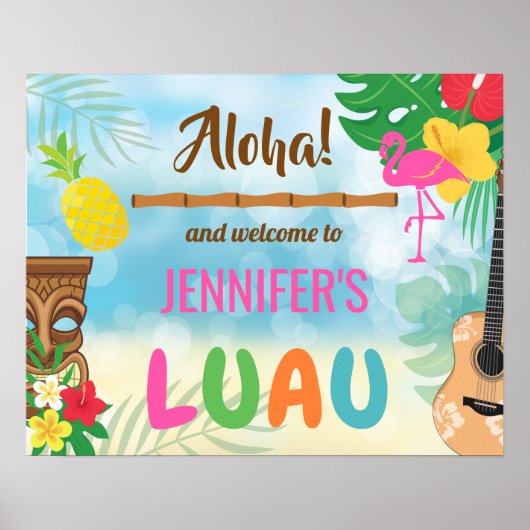 Luau Welcome Print, Value Poster Paper (Matte) (Vorne)