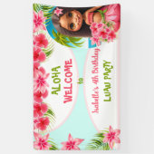 Luau zum Geburtstag Einladung Tropisches Party Banner (Vertikal)