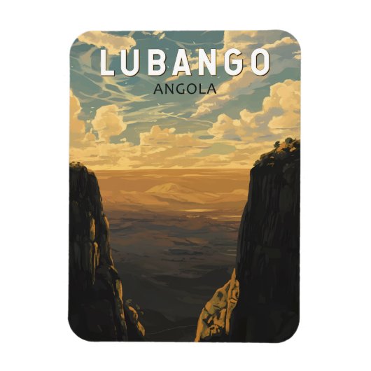 Lubango Angola Reisen Art Vintag Magnet (Vertikal)