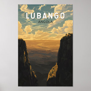 Lubango Angola Reisen Art Vintag Poster